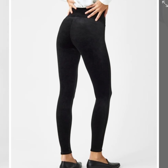 Spanx Black Velvet Leggings Size Xl - Picture 6 of 17
